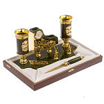 Настольный письменный набор из нефрита с ножом для бумаг в подарочной коробке Maecenas варинант исполнения - 3 | Loft Concept в Волгограде