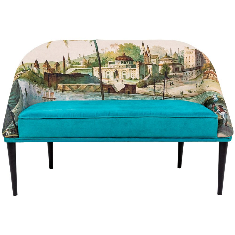 Диван Sofa Benares Бирюзовый Бежево-серый Диван Sofa Benares Бирюзовый Бежево-серый в Волгограде | Loft Concept
