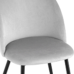 Мягкий стул в сером велюре Miruna Chair варинант исполнения - 7 | Loft Concept в Волгограде