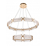 Люстра с 2-мя кольцами с текстурным природным рисунком IceFlame варинант исполнения - 1 | Loft Concept в Волгограде