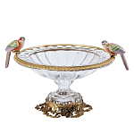 Чаша стеклянная с фигурками разноцветных попугаев на ободке 41 Eden Garden варинант исполнения - 1 | Loft Concept в Волгограде
