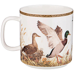 Кружка из фарфора с изображением уток и собаки 400 мл Hunting Porcelain Collection варинант исполнения - 1 | Loft Concept в Волгограде