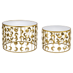 Набор из двух столов из металла Brass Symphony Moon варинант исполнения - 2 | Loft Concept в Волгограде