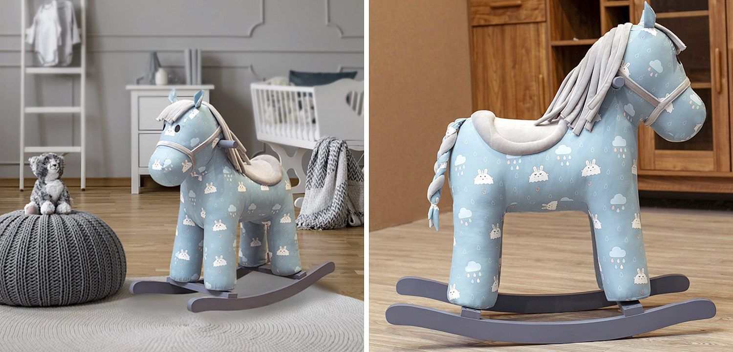 Лошадка-качалка голубая Theodore Pony Лошадка-качалка голубая Theodore Pony - Loft-Concept в Волгограде