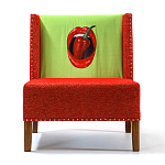 FUN Armchair "Chili Pepper" Red Дизайнерское кресло с цветным принтом варинант исполнения - 1 | Loft Concept в Волгограде