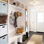 Потолочный светильник для ванных комнат со стеклянным плафоном и одной лампой Hinkley варинант исполнения - 2 | Loft Concept в Волгограде