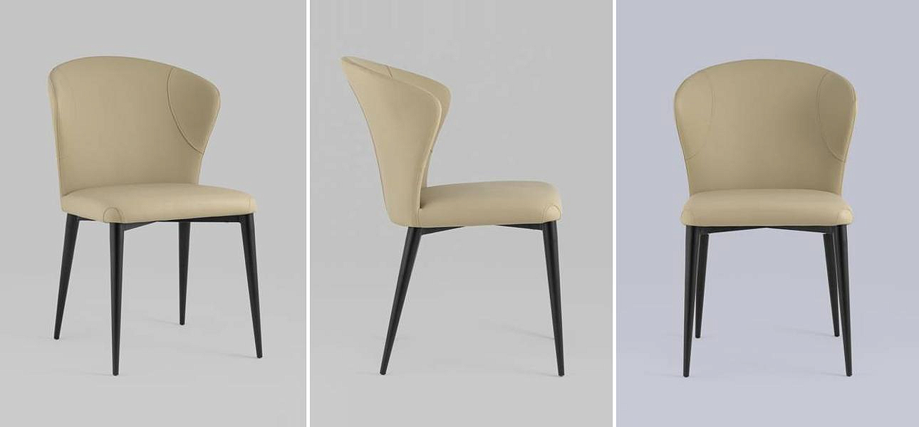 Стул Enigma Chair Бежевая Экокожа Стул Enigma Chair Бежевая Экокожа - Loft-Concept в Волгограде