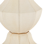 Настольная лампа с фактурным конусовидным абажуром и кожаным каркасом Malifis варинант исполнения - 1 | Loft Concept в Волгограде