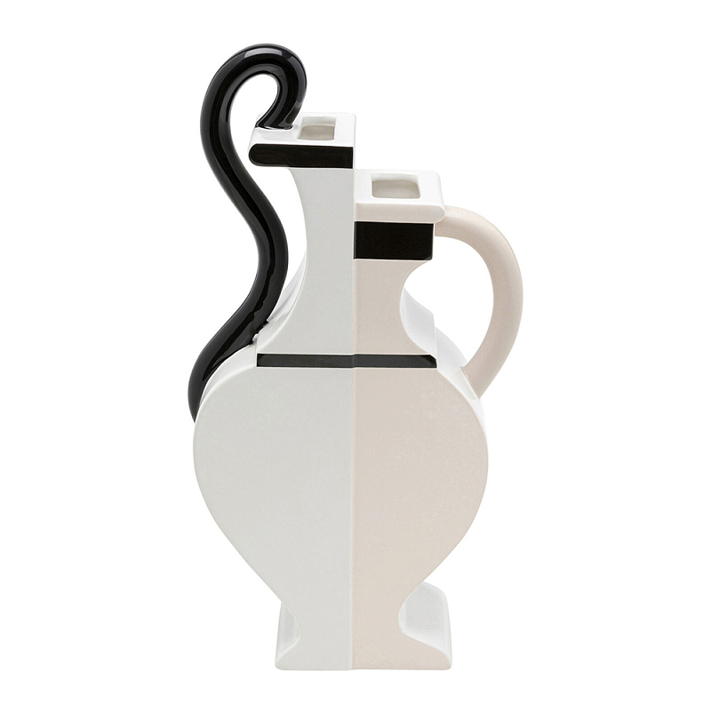 Ваза Concordia Black and White Белый Бежевый Черный в Волгограде | Loft Concept 