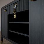 Комод-буфет Elsa Dreams Black с открытыми полками   варинант исполнения - 7 | Loft Concept в Волгограде