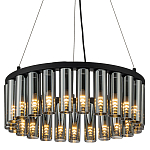 Люстра со стеклянными цилиндрическими плафонами Luminous Cylinders Smoky Round варинант исполнения - 1 | Loft Concept в Волгограде