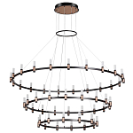 Люстра подвесная с тремя круглыми ярусами и цилиндрическими плафонами Arnaut Light варинант исполнения - 2 | Loft Concept в Волгограде