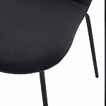 Стул черный с обивкой из велюра Black Archie Chair варинант исполнения - 6 | Loft Concept в Волгограде