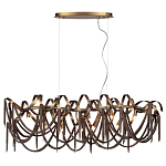 Люстра подвесная линейная с переплетенными металлическими лентами и цепочками Atlantis Chain варинант исполнения - 4 | Loft Concept в Волгограде