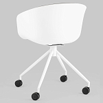 Офисное кресло из пластика с мягким сиденьем Eggshell Grey варинант исполнения - 6 | Loft Concept в Волгограде