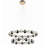 Светодиодная двухъярусная кольцевая люстра Crystal Globule Chandelier Gold варинант исполнения - 2 | Loft Concept в Волгограде