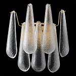 Бра с подвесками из рифленного стекла в форме капель Textured Glass варинант исполнения - 3 | Loft Concept в Волгограде