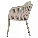 Стул серо-бежевый с декоративным плетением на спинке и подлокотниках Chair Weave варинант исполнения - 6 | Loft Concept в Волгограде