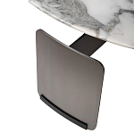 Столик журнальный с круглой мраморной столешницей на трех опорах Marble Stone Drawing варинант исполнения - 7 | Loft Concept в Волгограде