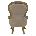 Кресло с мягкой обивкой из коричневого велюра на 4-х деревянных ножках Evelyn Classical Armchair варинант исполнения - 2 | Loft Concept в Волгограде