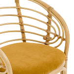 Кресло из ротанга с сиденьем из велюра Vini Rattan Armchair варинант исполнения - 5 | Loft Concept в Волгограде