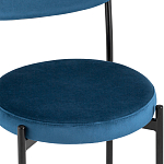 Стул с круглым сиденьем на металлическом основании ALFIE CHAIR Blue варинант исполнения - 6 | Loft Concept в Волгограде