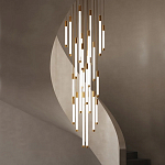 Люстра в современном стиле с 30-ю каскадными светодиодными лампами Golden LED Rain варинант исполнения - 1 | Loft Concept в Волгограде