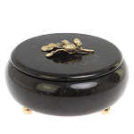 Шкатулка круглая из натурального камня змеевик Stone Casket варинант исполнения - 2 | Loft Concept в Волгограде