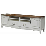 ТВ-тумба в стиле прованс из массива дерева Montmartre Wooden Provence TV Stand варинант исполнения - 1 | Loft Concept в Волгограде