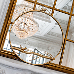 Зеркало настенное в раме золотого цвета с декором птица на ветке Mirror Portal варинант исполнения - 2 | Loft Concept в Волгограде