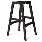 Барный стул со спинкой и подлокотниками на 4-х черных ножках Douglas Rhombus Коричневый Велюр варинант исполнения - 5 | Loft Concept в Волгограде