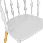 Пластиковый стул на ножках из массива бука Ferret Spiral White варинант исполнения - 4 | Loft Concept в Волгограде