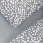 Постельное белье серого цвета с рисунком 200х220 см Blossom Essence варинант исполнения - 3 | Loft Concept в Волгограде