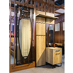 Зеркало овальное в металлической оправе в стиле лофт Urban Style Space варинант исполнения - 4 | Loft Concept в Волгограде