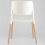 Пластиковый стул на ножках из массива бука Ferret White 4 шт варинант исполнения - 6 | Loft Concept в Волгограде