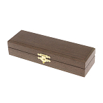 Ручка шариковая металлическая с гравировкой и красным фианитом в деревянной коробке Metal Pens варинант исполнения - 5 | Loft Concept в Волгограде