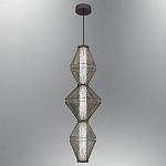 Подвесной светильник вертикальный с плетеным металлическим каркасом Metal Interweaving варинант исполнения - 1 | Loft Concept в Волгограде