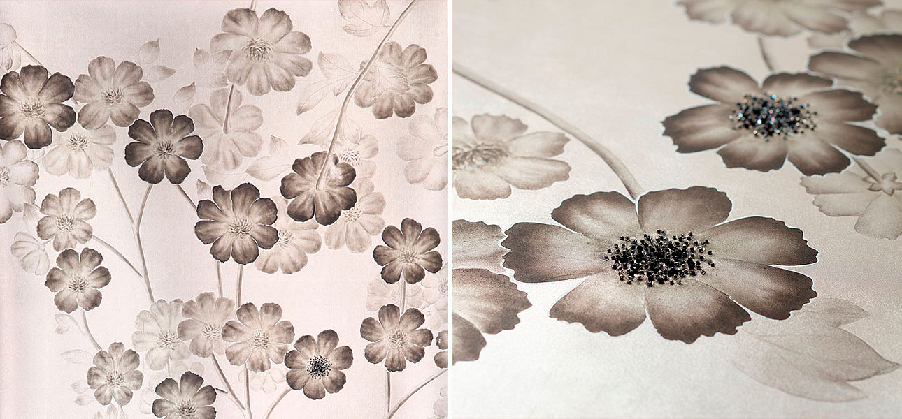 Обои ручная роспись Anemones in Light Special Colourway SC-236 on Tarnished Silver gilded silk Обои ручная роспись Anemones in Light Special Colourway SC-236 on Tarnished Silver gilded silk - Loft-Concept в Волгограде