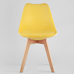 Стул с основой из пластика и мягким сиденьем Arvika Yellow варинант исполнения - 2 | Loft Concept в Волгограде