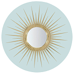 Настенное круглое зеркало Romilly Round Mirror Blue варинант исполнения - 1 | Loft Concept в Волгограде