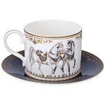 Чайный сервиз из фарфора с изображением лошадей на 6 персон 14 предметов Porcelain Horse Set варинант исполнения - 3 | Loft Concept в Волгограде