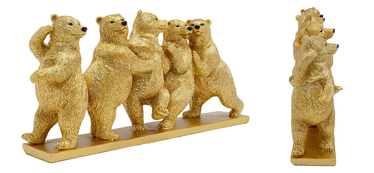 Статуэтка золотая Friendly Bears Статуэтка золотая Friendly Bears - Loft-Concept в Волгограде