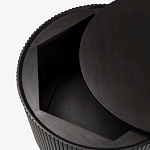 Черный приставной стол с местом для хранения Smart Textured Table варинант исполнения - 2 | Loft Concept в Волгограде