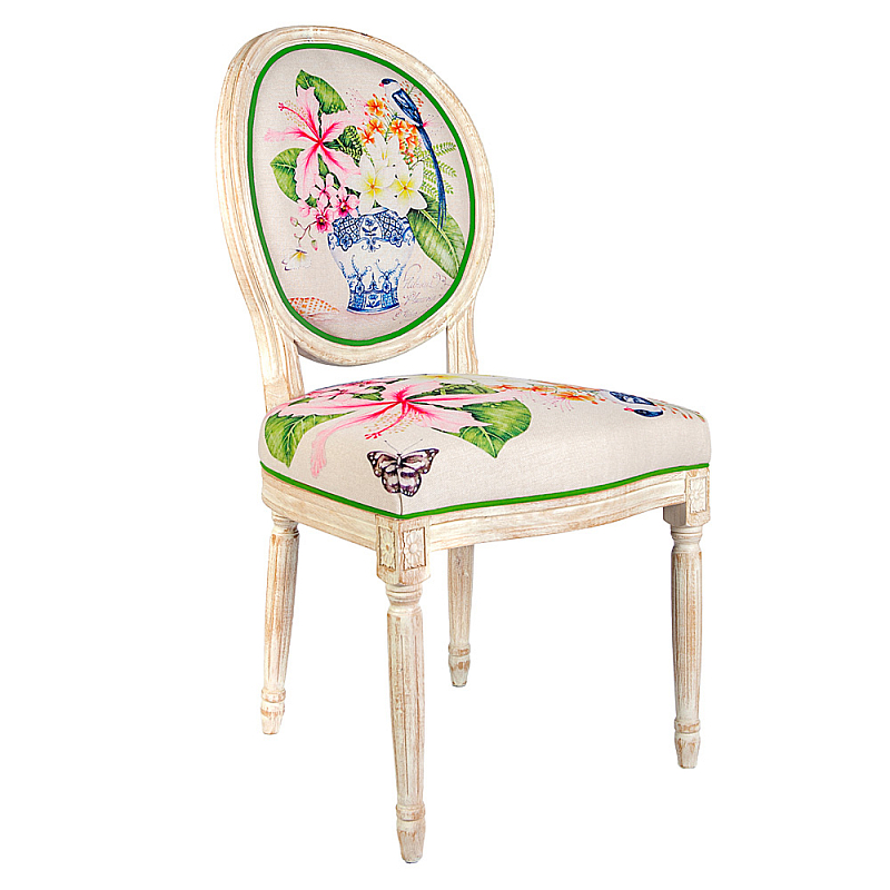 Стул Pink Hibiscus Stool Бежевый Мульти Стул Pink Hibiscus Stool Бежевый Мульти в Волгограде | Loft Concept