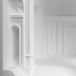 Встраиваемый в стену гипсовый светильник под покраску с арками и рельефными колоннами Antiquity Athena варинант исполнения - 8 | Loft Concept в Волгограде