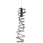 Подвесной светильник светодиодный из металла со спиральным декоративным элементом черный Metal Spiral варинант исполнения - 6 | Loft Concept в Волгограде