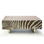 Кофейный стол Kenya Coffee Table Bone Inlay ZEBRA Beige  варинант исполнения - 2 | Loft Concept в Волгограде