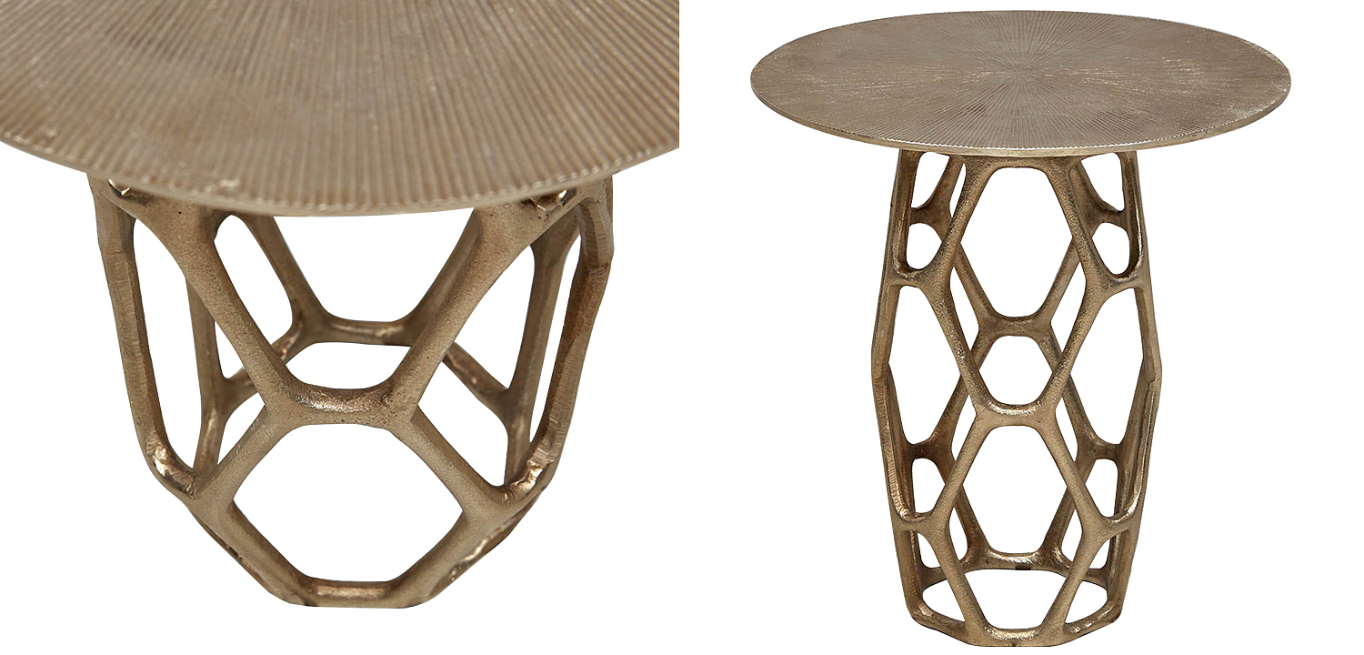 Круглый приставной столик из металла Mahdi Side Table Круглый приставной столик из металла Mahdi Side Table - Loft-Concept в Волгограде