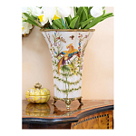 Ваза из фарфора с бронзовой стрекозой  Paradise Dragonfly варинант исполнения - 7 | Loft Concept в Волгограде