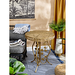 Столик приставной золотистый с орнаментом на столешнице Tanzania варинант исполнения - 4 | Loft Concept в Волгограде